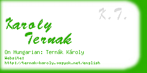karoly ternak business card